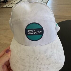 Titleist Kids White and Teal Hat